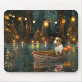 Jack Russell Kerst Feestelijke reis Muismat (Voorkant)