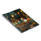 Jack Russell Kerst Feestelijke reis Notitieboek (Rechterzijde)