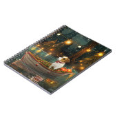 Jack Russell Kerst Feestelijke reis Notitieboek (Linkerzijde)