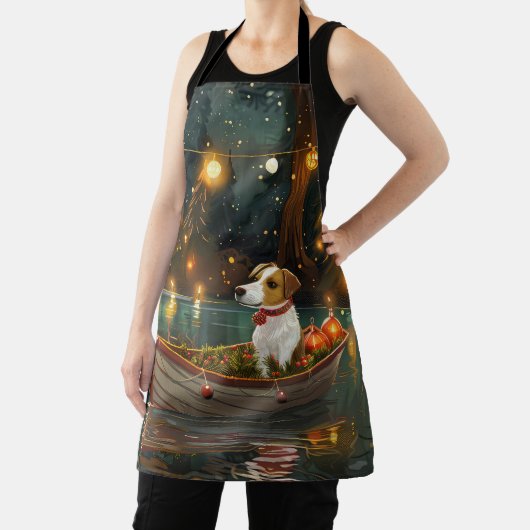 Jack Russell Kerst Feestelijke reis Schort (Insitu)