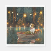 Jack Russell Kerst Feestelijke reis Servet (Voorkant)