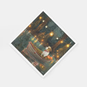 Jack Russell Kerst Feestelijke reis Servet (Hoek)