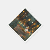 Jack Russell Kerst Feestelijke reis Servet (Hoek)