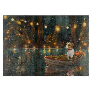 Jack Russell Kerst Feestelijke reis Snijplank