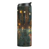 Jack Russell Kerst Feestelijke reis Thermosbeker (Gedraaid links)