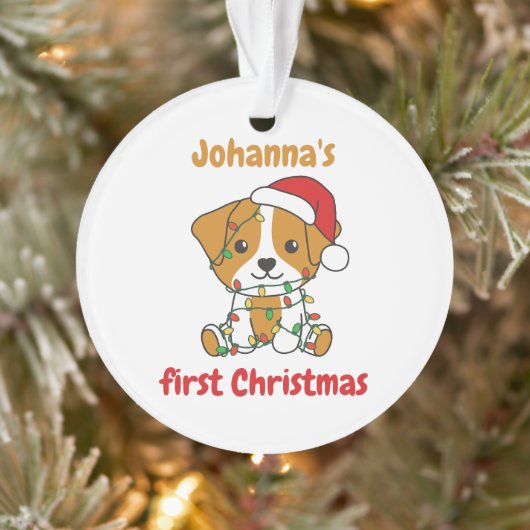Jack Russell kerstbaby's eerste kerstkerstkerstfee Ornament (Boom)