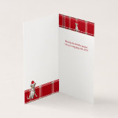 Jack Russell Kersthond met rode feestdagen Kaart (Binnen)