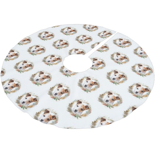 Jack Russell Kerstkrans feestelijke pup Kerstboom Rok (Gekanteld)