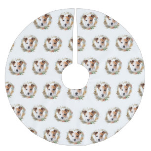 Jack Russell Kerstkrans feestelijke pup Kerstboom Rok