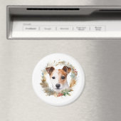 Jack Russell Kerstkrans feestelijke pup Magneet (Insitu (Vaatwasser))