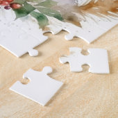 Jack Russell Kerstkrans Festieve Pup Legpuzzel (Zijkant)
