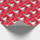 Jack Russell Kerstmis Cadeaupapier (Hoek)