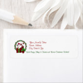 Jack Russell kerstttswish Return Address Label (Insitu)