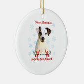 Jack Russell kerstversiering Keramisch Ornament (Rechts)