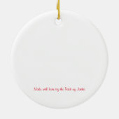 Jack Russell kerstversiering Keramisch Ornament (Achterkant)