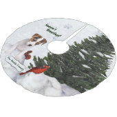 Jack Russell kerstwishes Tree Skirt Kerstboom Rok (Gekanteld)
