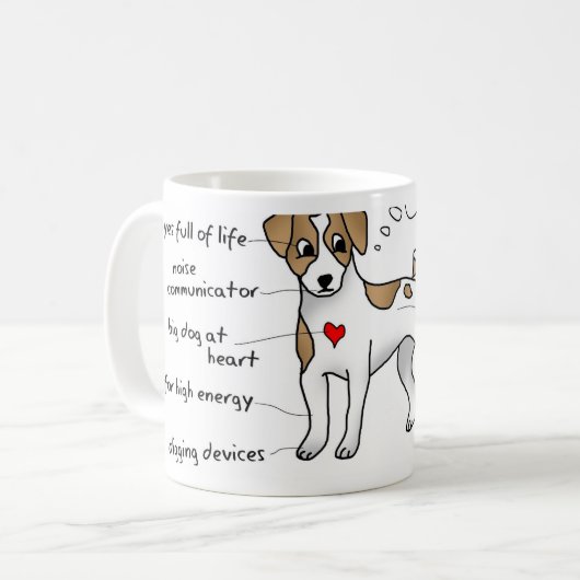 Jack Russell Koffiemok (Voorkant links)