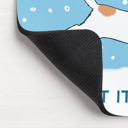 Jack Russell laat het sneeuwfeest in de winter Muismat (Hoek)