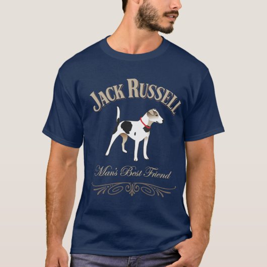 Jack Russell Man's beste vriend T-shirt (Voorkant)