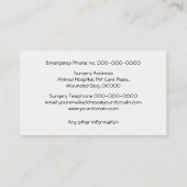 Jack Russell met bandendierenarts Visitekaartje (Achterkant)