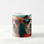 Jack Russell met hart Rozen Valentijnsdag Koffiemok (Center)