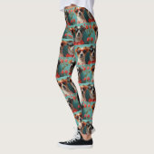 Jack Russell met hart Rozen Valentijnsdag Leggings (Links)