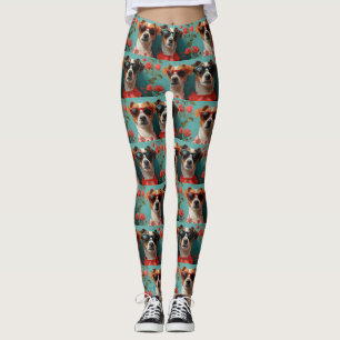 Jack Russell Met Hart Rozen Valentijnsdag Leggings