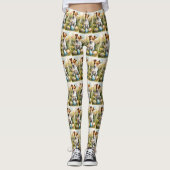 Jack Russell met paaseieren Leggings (Voorkant)