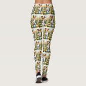 Jack Russell met Pasen Eieren Leggings (Achterkant)