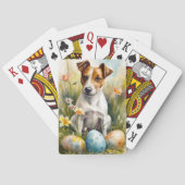 Jack Russell met Pasen Eieren Pokerkaarten (Achterkant)