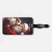 Jack Russell Met Sinterklaas Feestelijke Kerstmis Bagagelabel (Achterkant horizontaal)