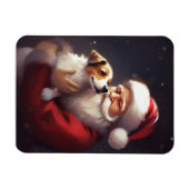 Jack Russell Met Sinterklaas Feestelijke Kerstmis Magneet (Horizontaal)