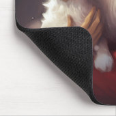 Jack Russell Met Sinterklaas Feestelijke Kerstmis Muismat (Hoek)