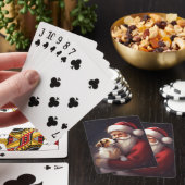 Jack Russell met Sinterklaas Vrolijk Kerstfeest Pokerkaarten (Insitu)