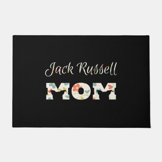 jack russell moeder lange mouwen vrouwen deurmat (Voorkant)