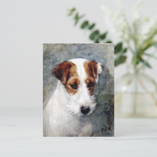 Jack Russell of Fox Terrier Briefkaart (Staand voorkant)