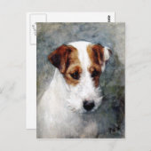 Jack Russell of Fox Terrier Briefkaart (Voorkant / Achterkant)