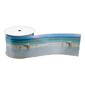 Jack Russell ontmoet Polar Beer, Satin Ribbon Satijnen Lint (Spoel)