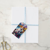 Jack Russell op een peddel: Een Schilderachtig avo Cadeaulabel (Met Touw)