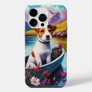 Jack Russell op een peddel: Een schilderachtig avo iPhone 14 Pro Max Hoesje