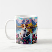 Jack Russell op een peddel: Een Schilderachtig avo Koffiemok (Links)