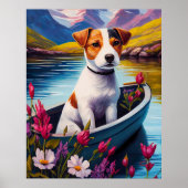 Jack Russell op een peddel: Een Schilderachtig avo Poster (Voorkant)