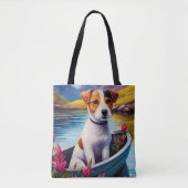 Jack Russell op een peddel: Een Schilderachtig avo Tote Bag (Voorkant)