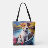 Jack Russell op een peddel: Een Schilderachtig avo Tote Bag (Achterkant)