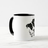 Jack Russell over de koffie-Mok Mok (Voorkant links)