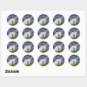 Jack Russell Pair 4 - Sterrennacht Ronde Sticker (Vel)
