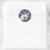 Jack Russell Pair 4 - Sterrennacht Ronde Sticker (Tas)