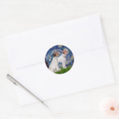 Jack Russell Pair 4 - Sterrennacht Ronde Sticker (Envelop)
