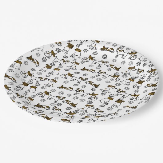 Jack Russell Paper-Borden Papieren Bordje (Gekanteld)