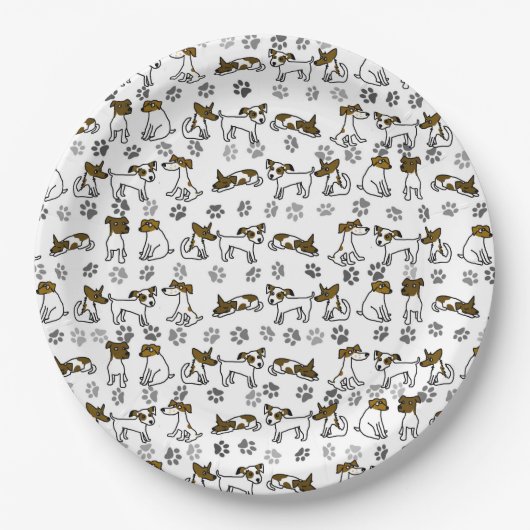 Jack Russell Paper-Borden Papieren Bordje (Voorkant)